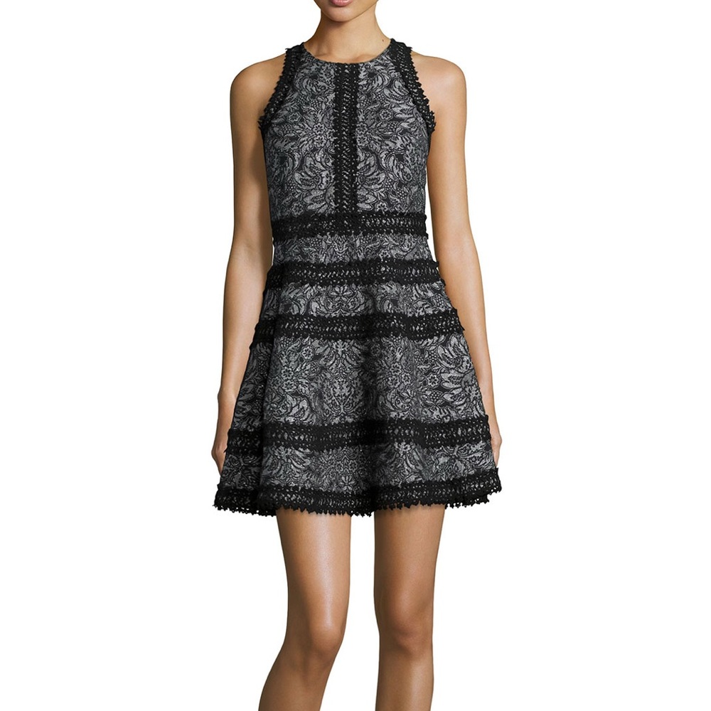 Parker dress - black & grey pattern - beautiful detail